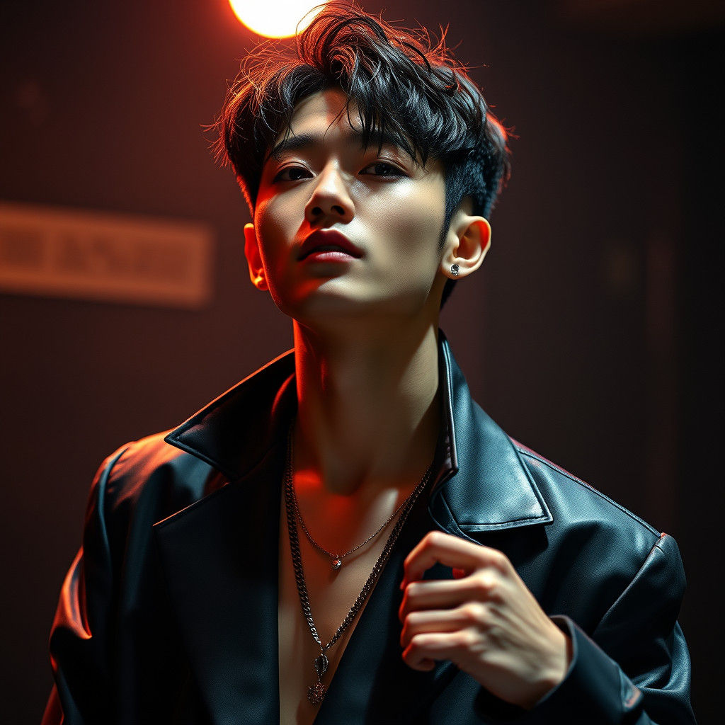Stylish K-Pop Idol Portrait in HDR Style