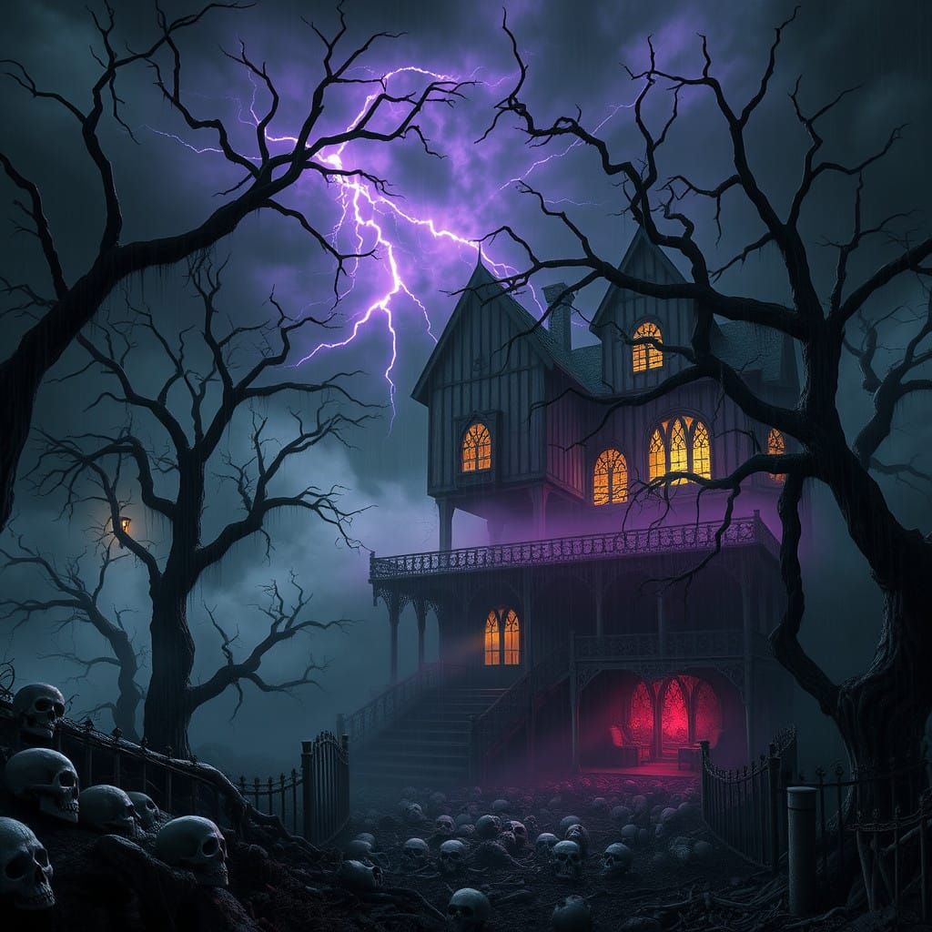 Mysterious Vampire Villa in Gothic Twilight