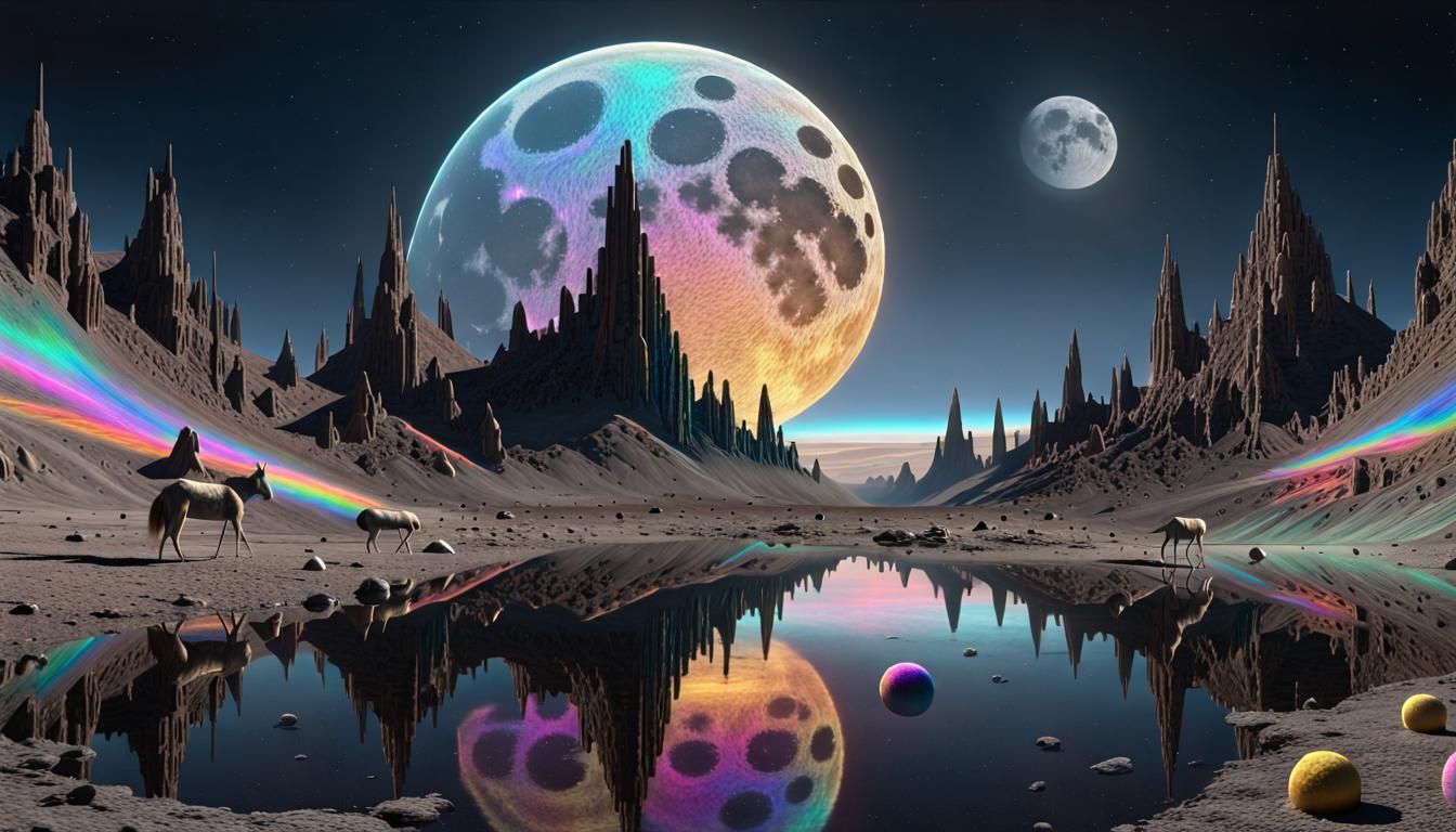 Moonicorn Party on the Dark Side of the Moon