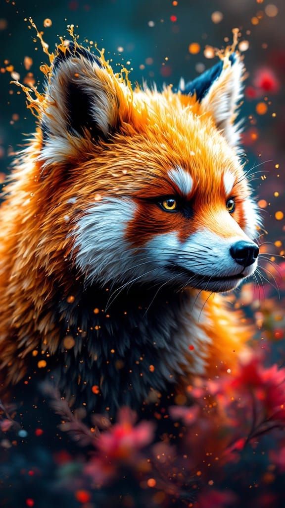Surreal Hybrid Fox-Panda Unites Two Majestic Creatures in On...