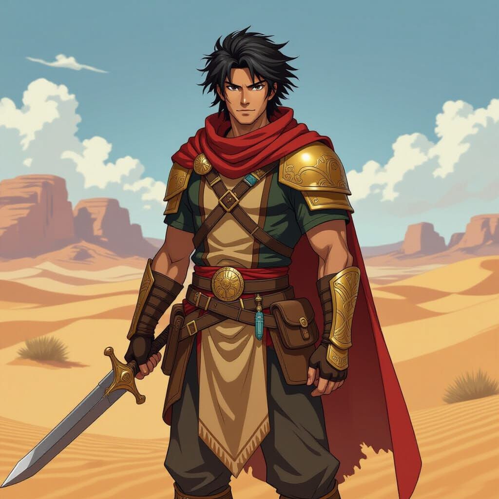 Anime Desert Chieftain Illustration