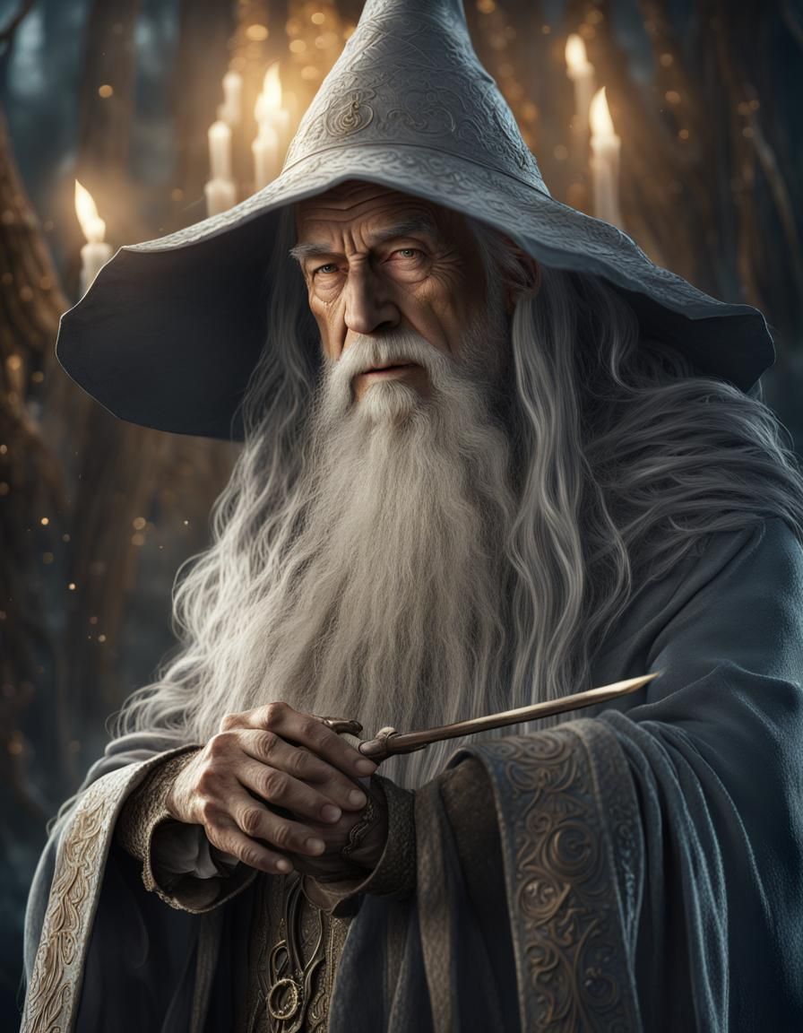 Majestic Wizard in Ethereal Fantasy Art