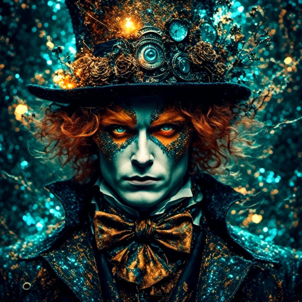 Creepy Cute Mad Hatter with Bioluminescent Glow