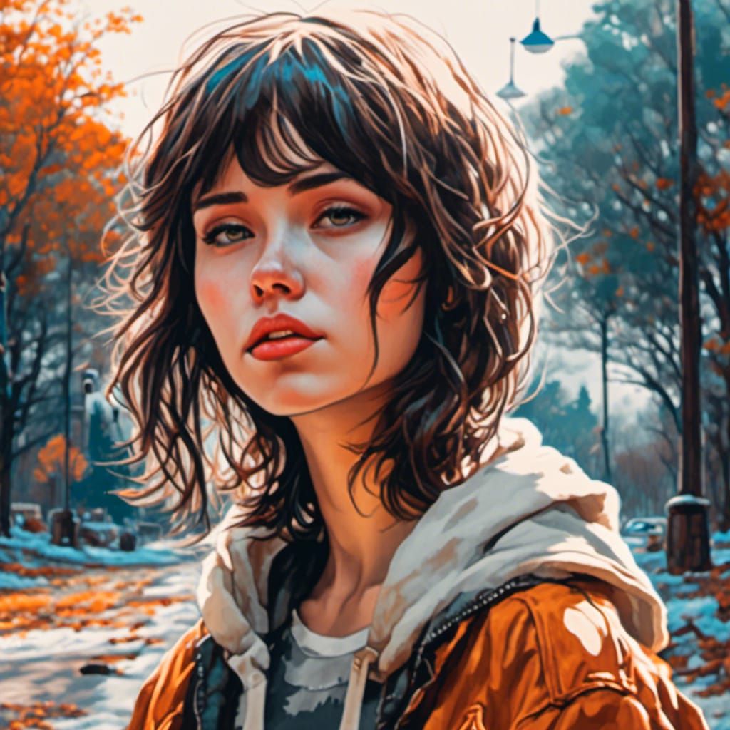 Emotional Girl Finds Kitten, Film Noir Style