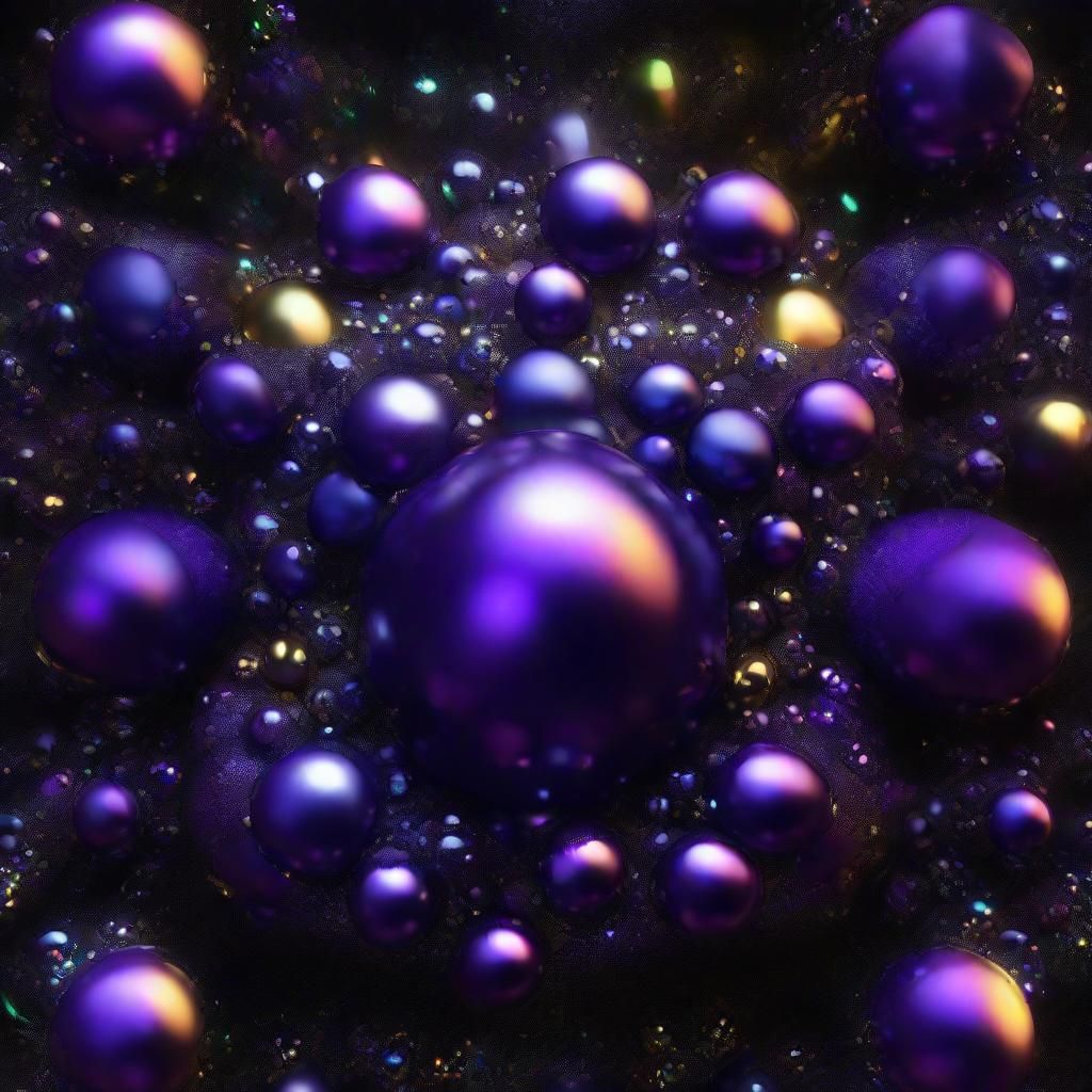 Psychotris abstract sparkling twinkling black pearls dotted ...