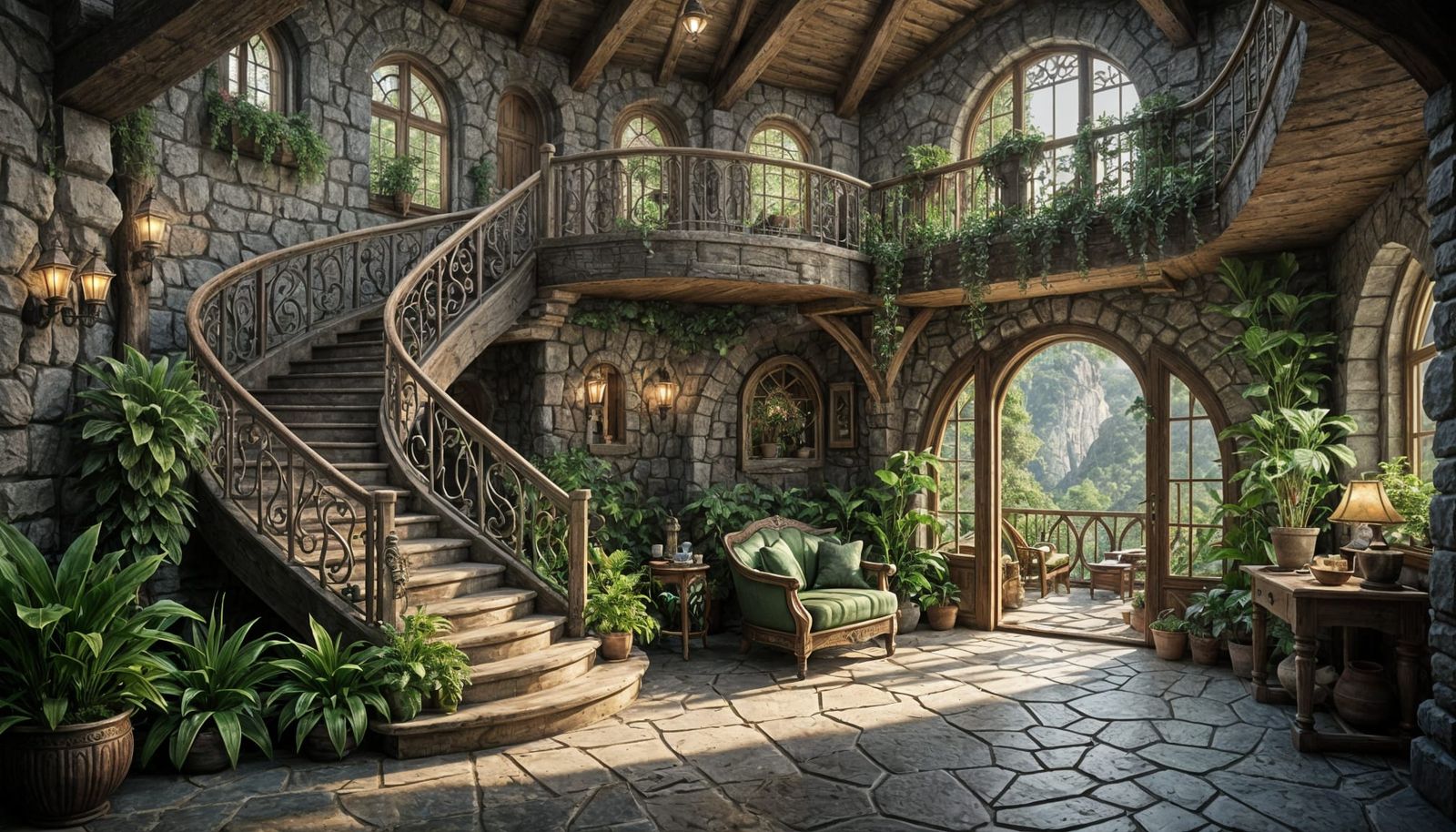 Rustic Fantasy Cottage in a Secluded Forest