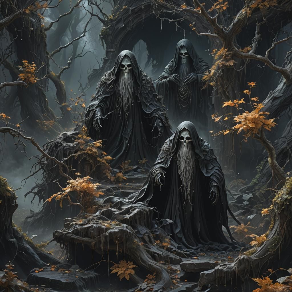 Ethereal Ghost Echoing in a Matte Painting