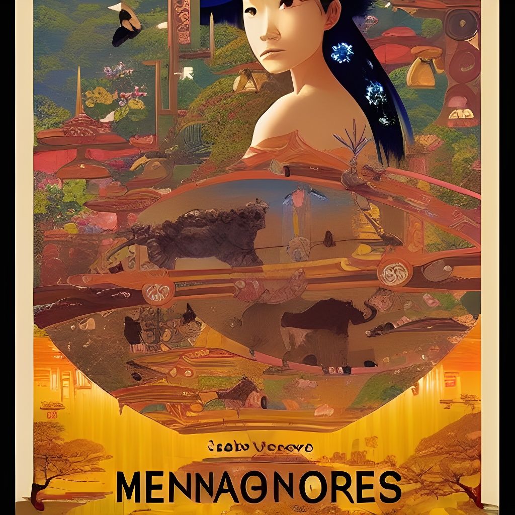 Solarpunk Movie Poster: Menagerie Express, Anime Style