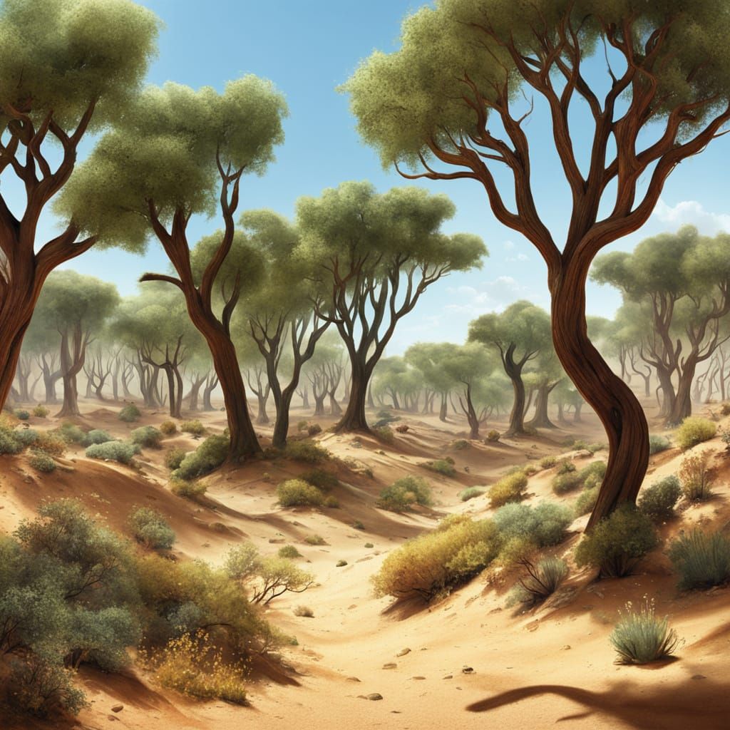 Desert Transformed into a Lush Forest