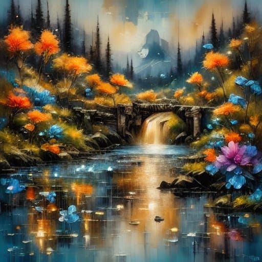 Cyberpunk Impressionist Masterpiece: Celestial Dove Soars Ab...