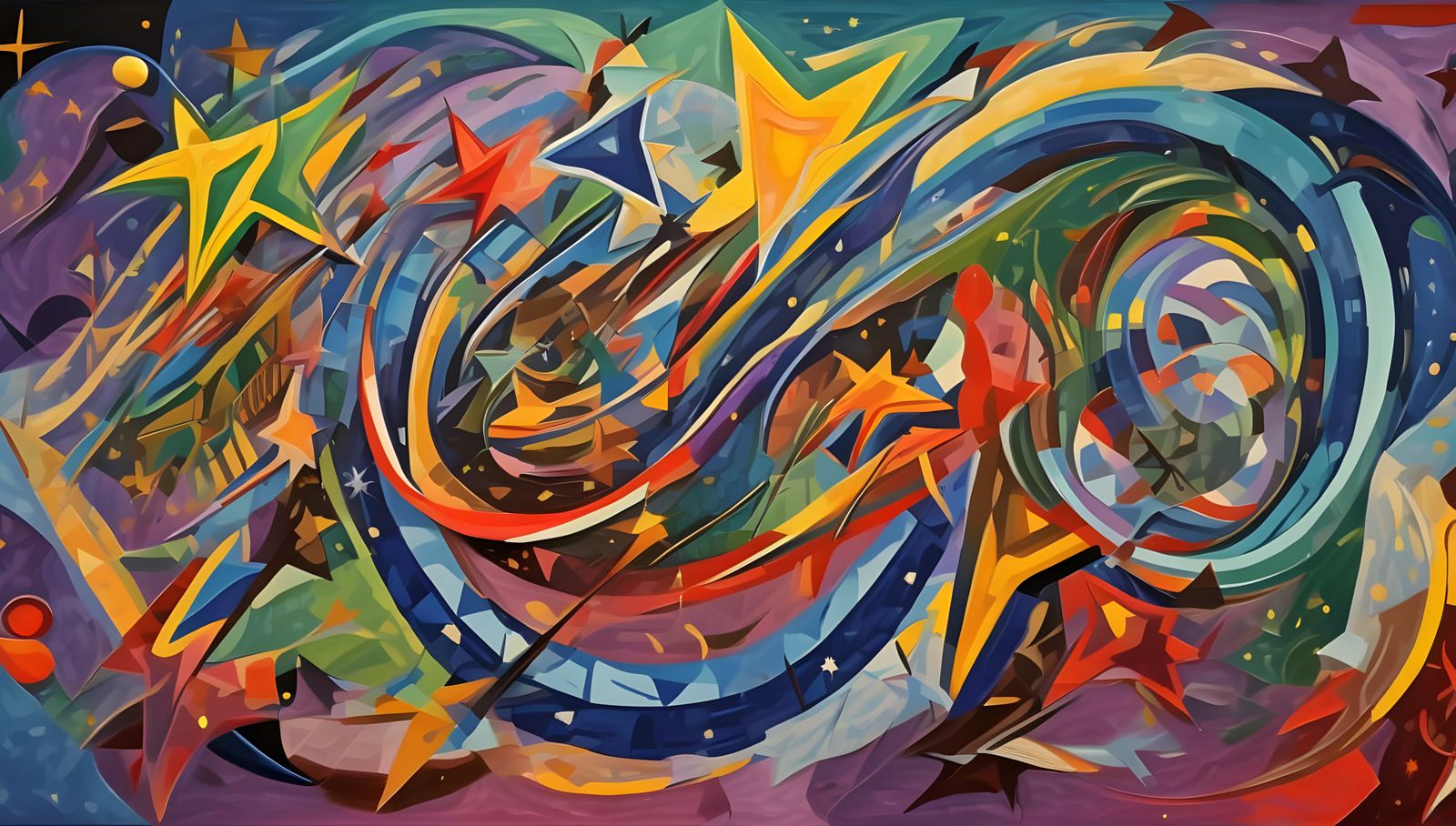 Cosmic Hurricane Maelstroms as Impasto Oil Painting