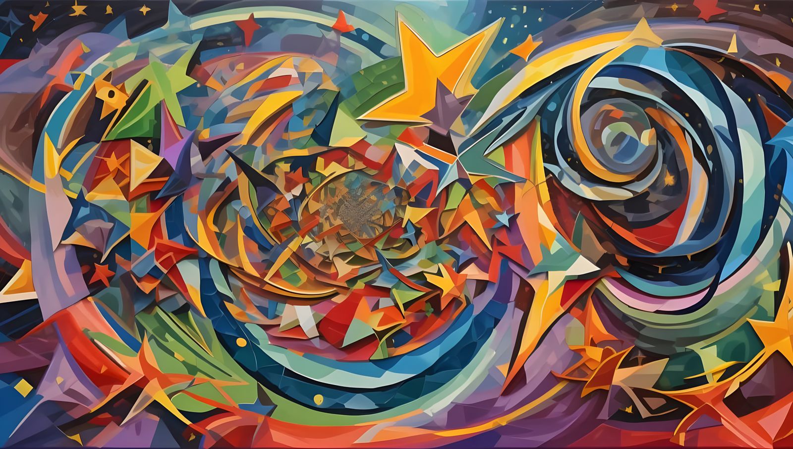 Cosmic Hurricane Maelstroms in Impasto Oil