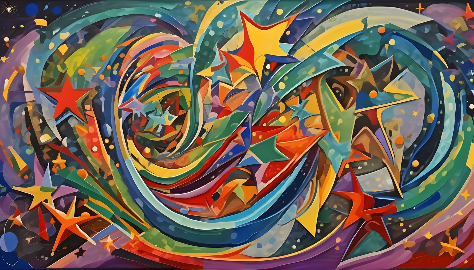 Cosmic Hurricane Maelstroms in Impasto Oil