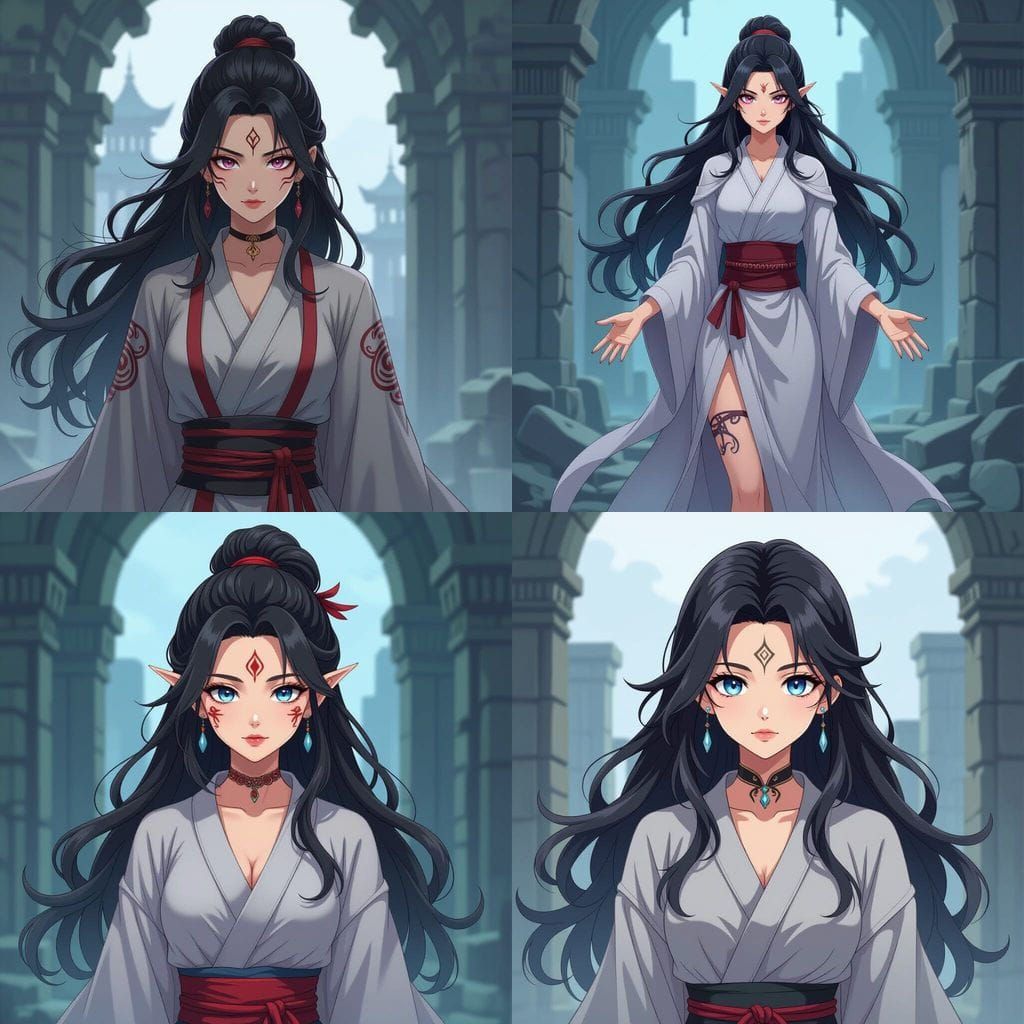 Shounen Anime Sorceress in Ruined Temple