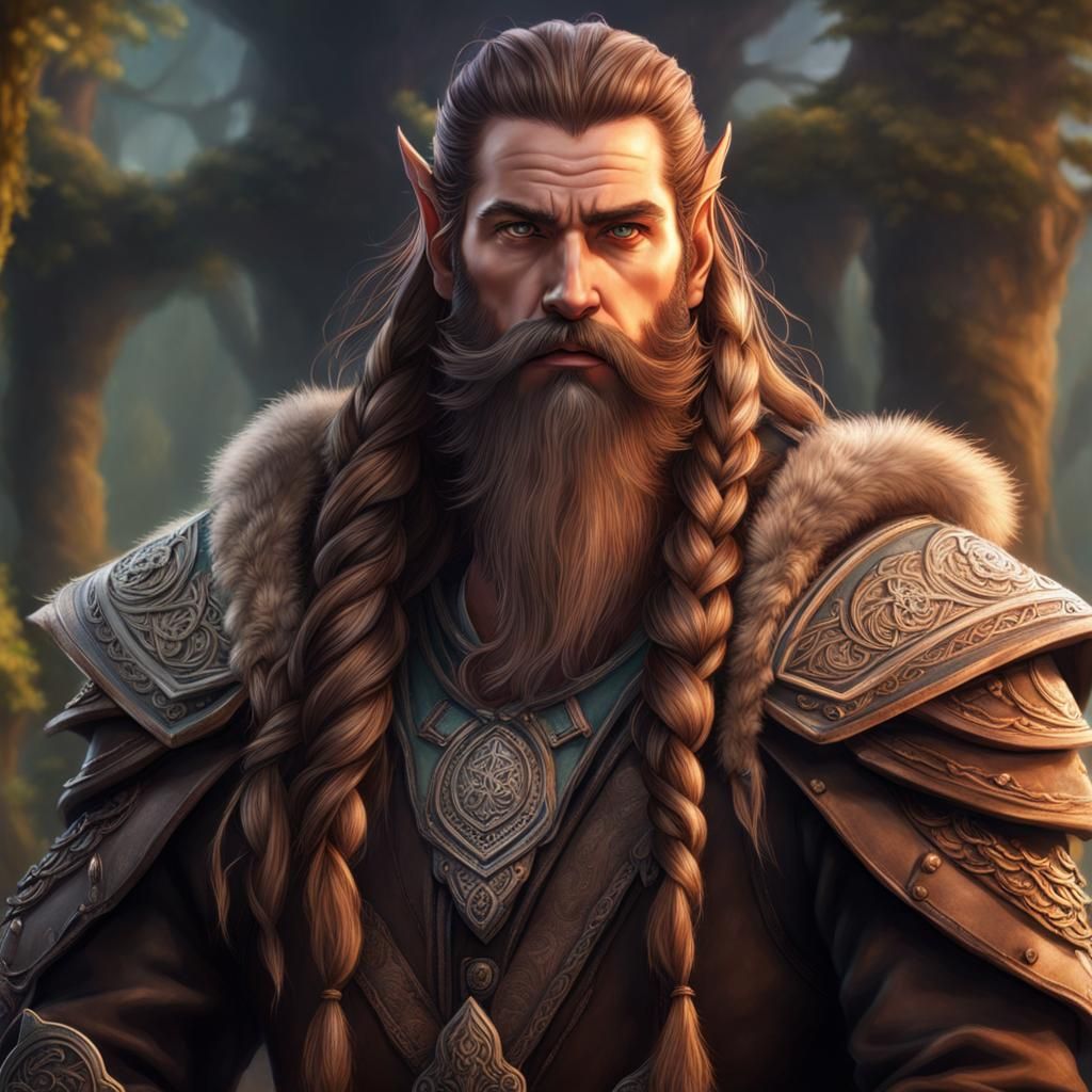 Detailed Portrait of a Fantasy Druid Character
