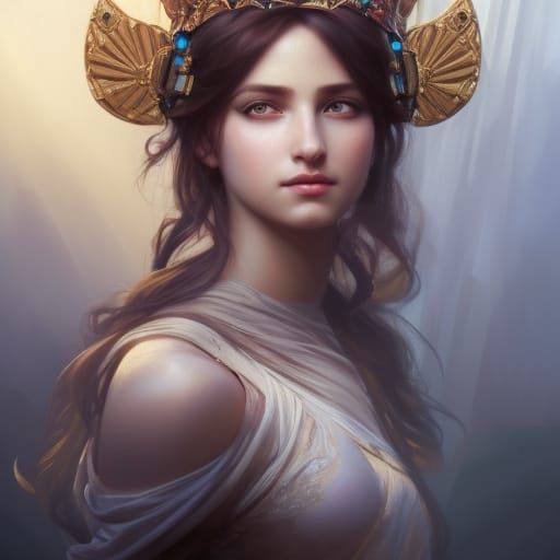 Babylonian Princess Portrait in Hyperdetailed Style