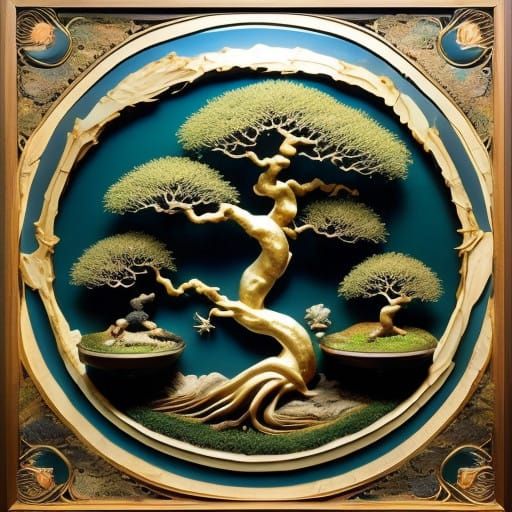 Japanese Bonsai Masterpiece in Soft Focus