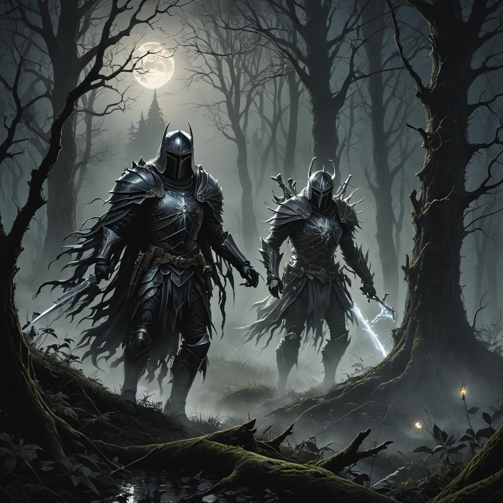 Moonlit Specter of a Dead Knight