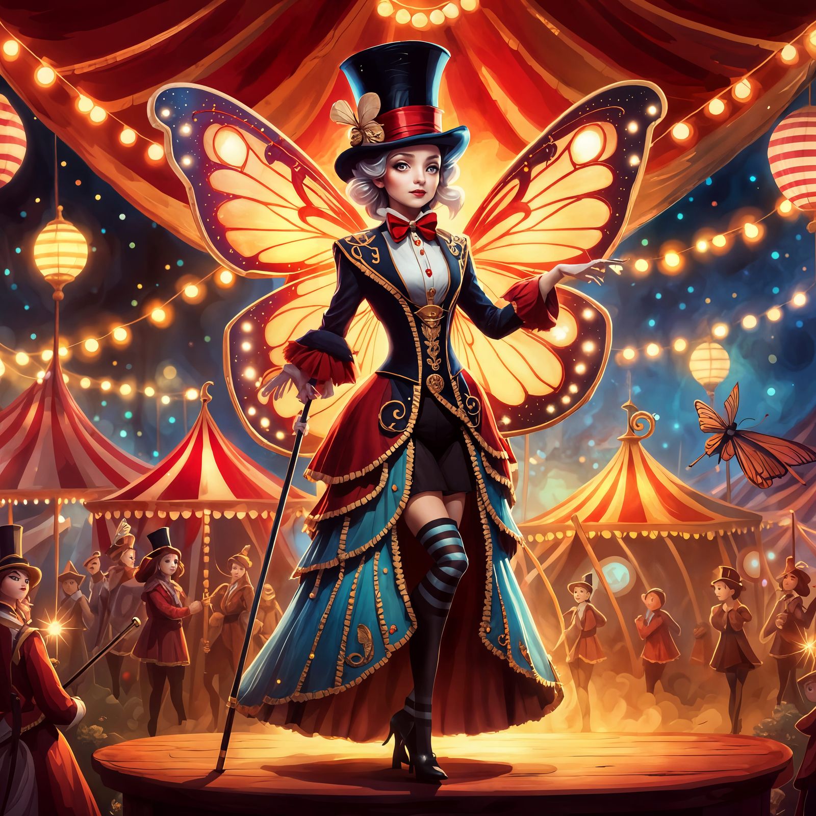 Fairy Ringmaster in Fantasy Fairycore Style