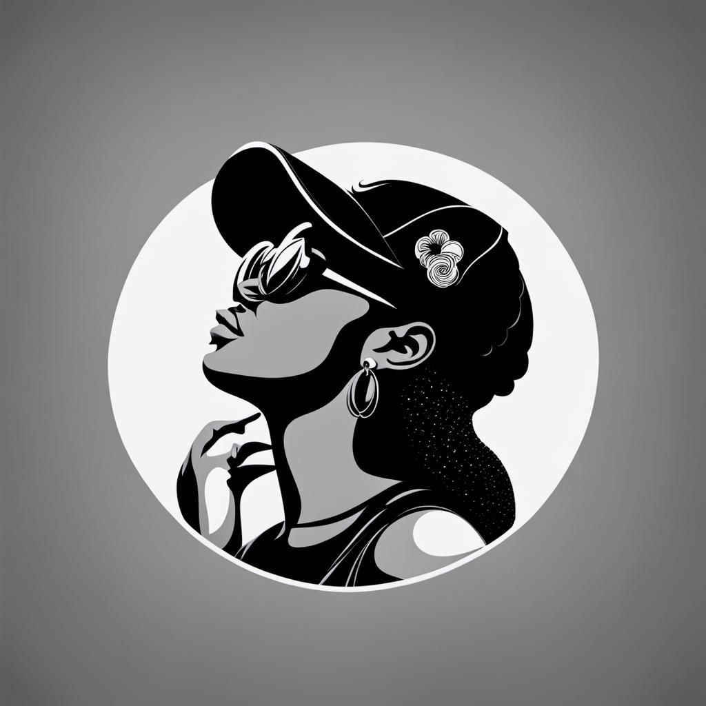 Surreal African American Portrait in Monochrome