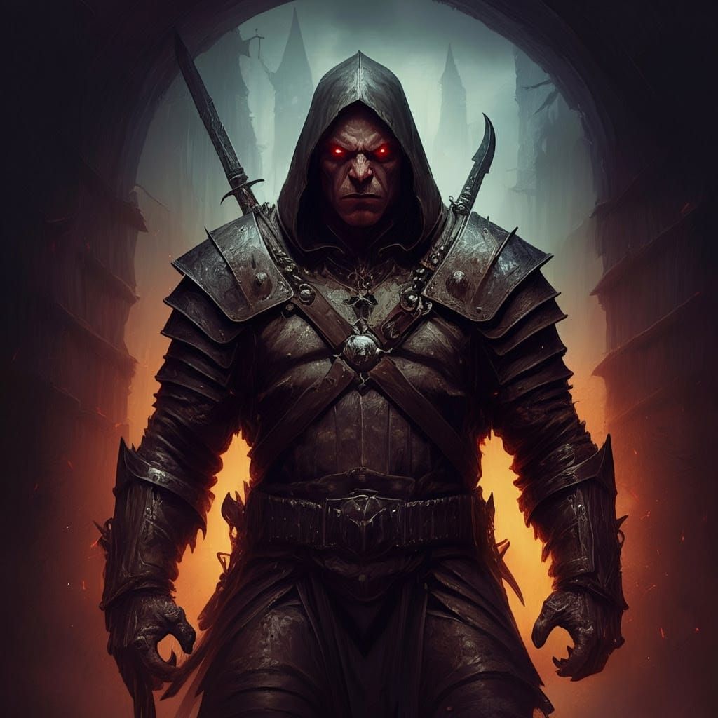 Grimdark Cityscape in Dark Fantasy Style