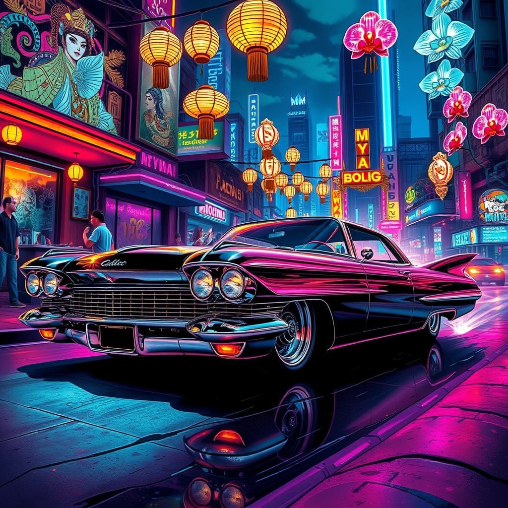 A heavily modified, chrome-plated 1959 Cadillac Eldorado cru...