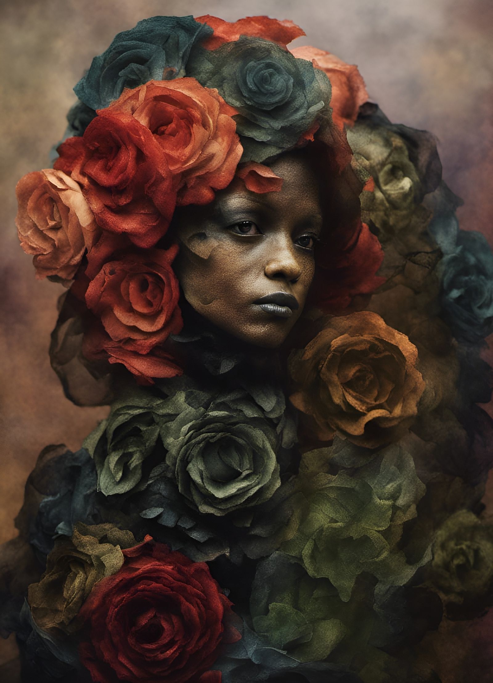 Surreal Hybrid People-Bugs in Dramatic Lighting