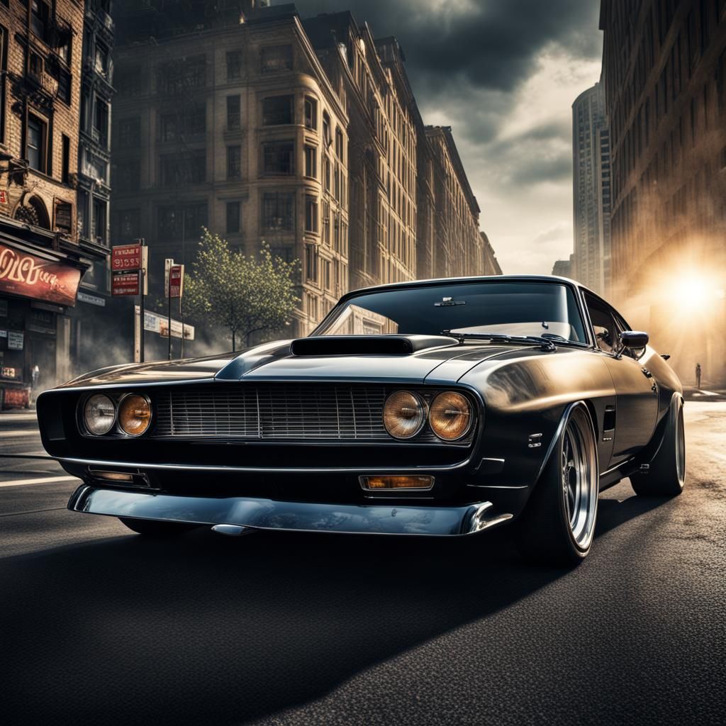 Hyperrealistic Car Race with Cinematic Lighting