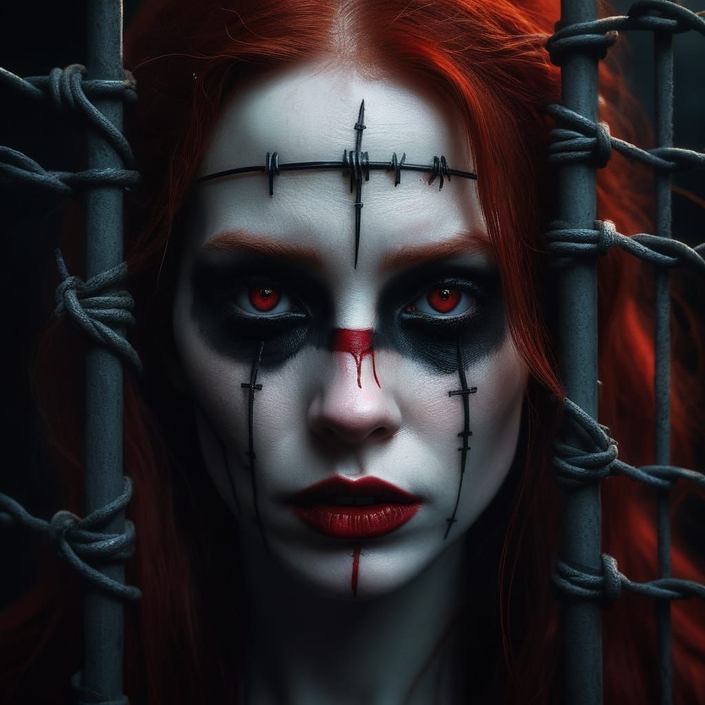 Gothic Goddess in Vivid Chiaroscuro