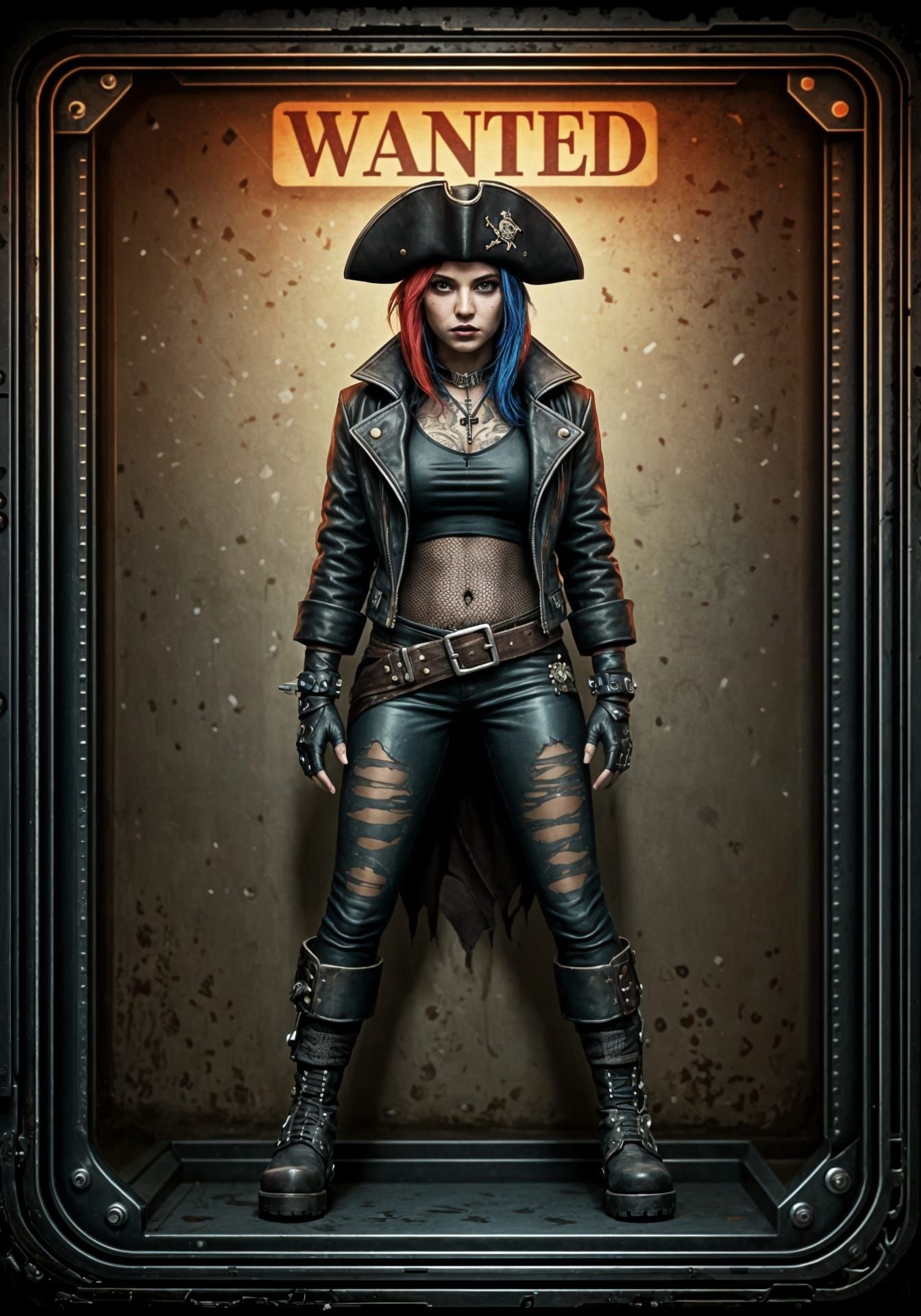 Wanted Poster: Sci-Fi Space Pirate Girl