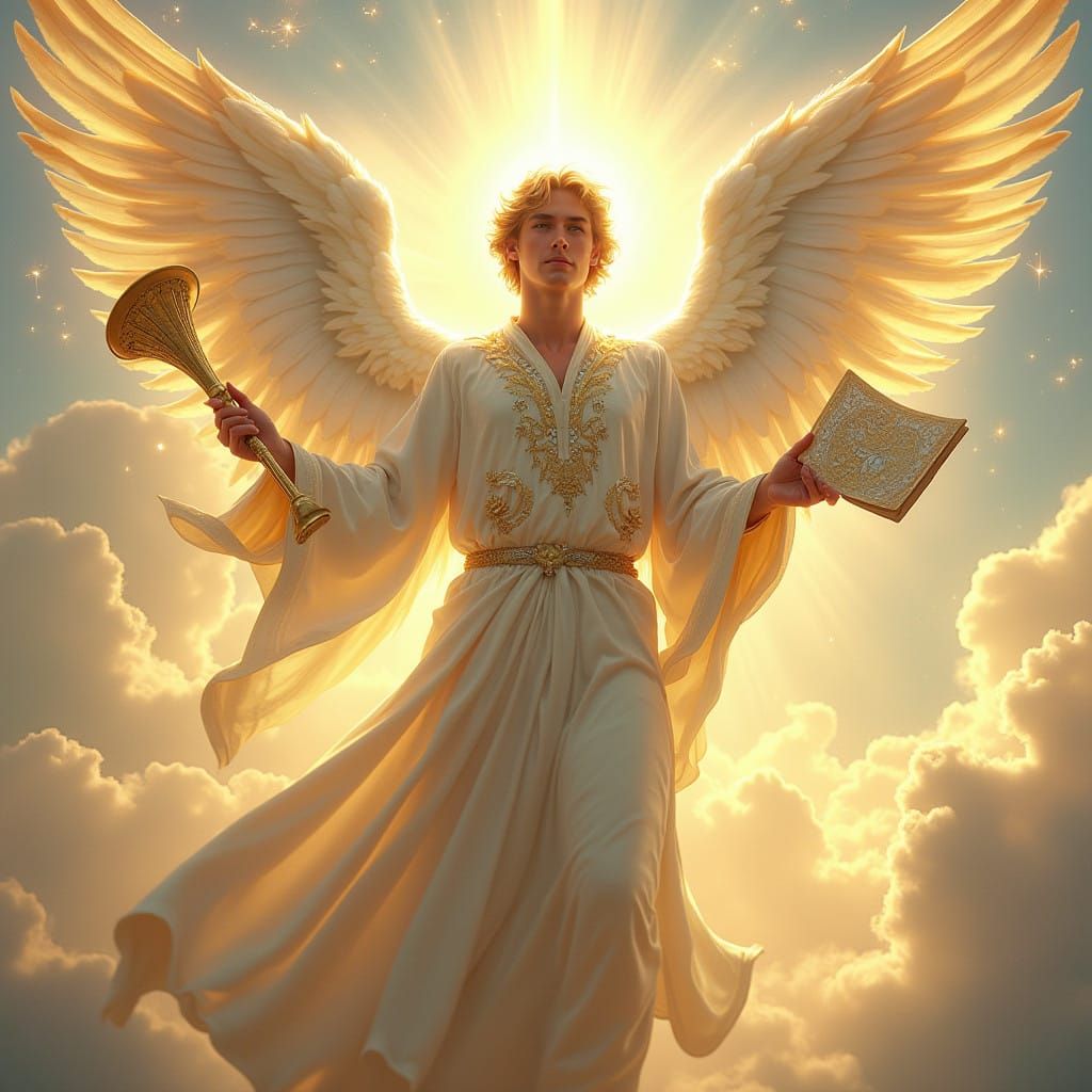 Majestic Archangel Gabriel in Heavenly Glory