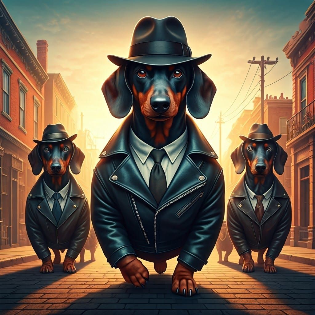 Hyper-Muscled Wiener Dog Protects Neighborhood with Loyal St...