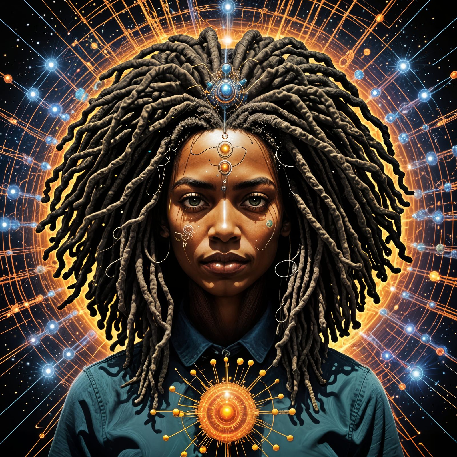 Surrealism in a Quantum Realm: Dreadlock Rata Queen Amidst S...