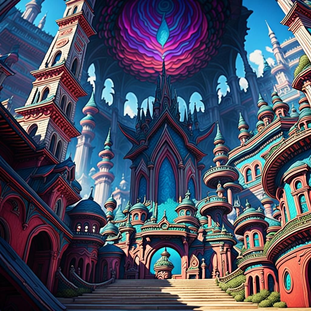 Detailed K-Pop Scene in Fantasy Art Style