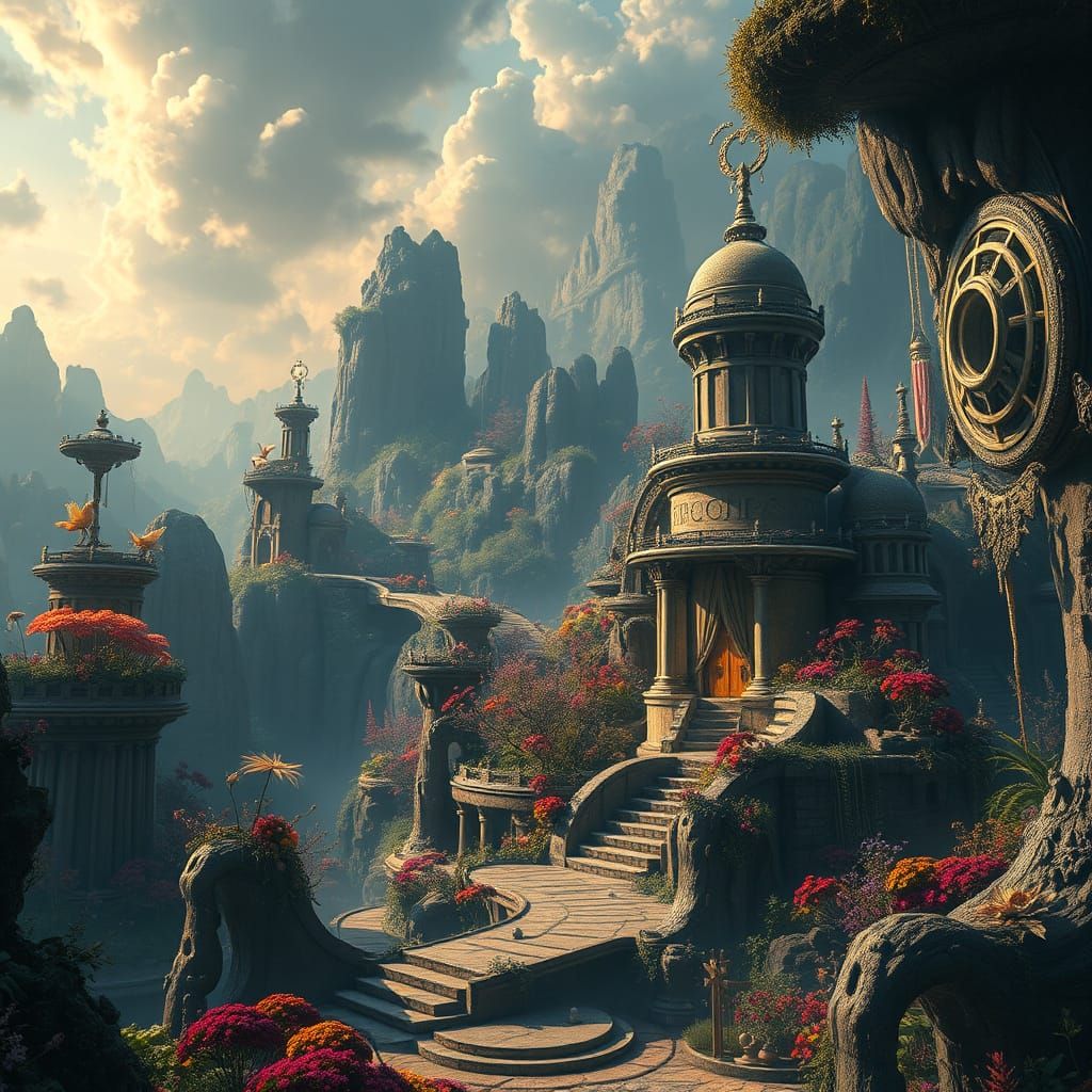Dreamlike Landscape in Intricate Matte Painting Style