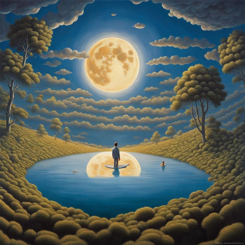 Man standing on the moon
Optical Illusion 
Daily Challenges