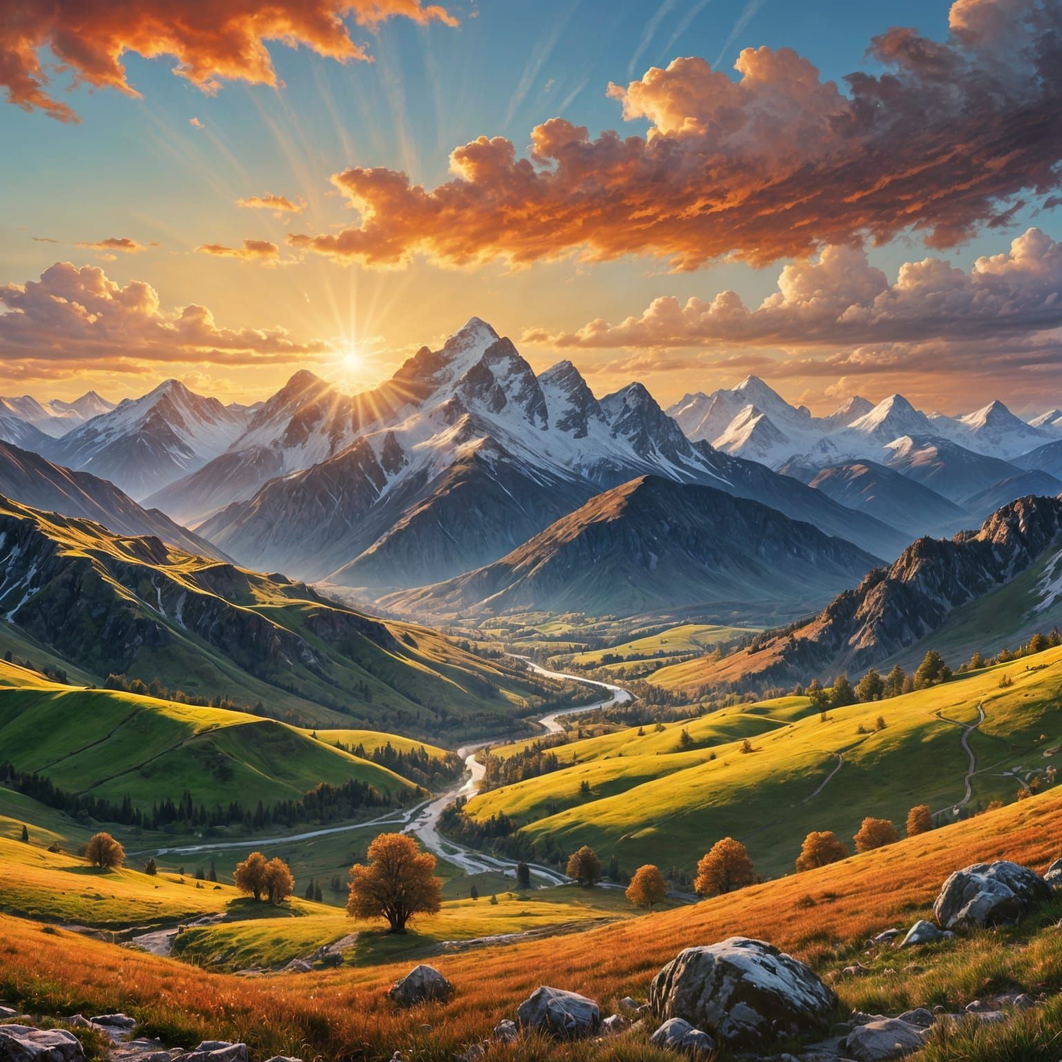 AI Generated Natural Landscape Scenery