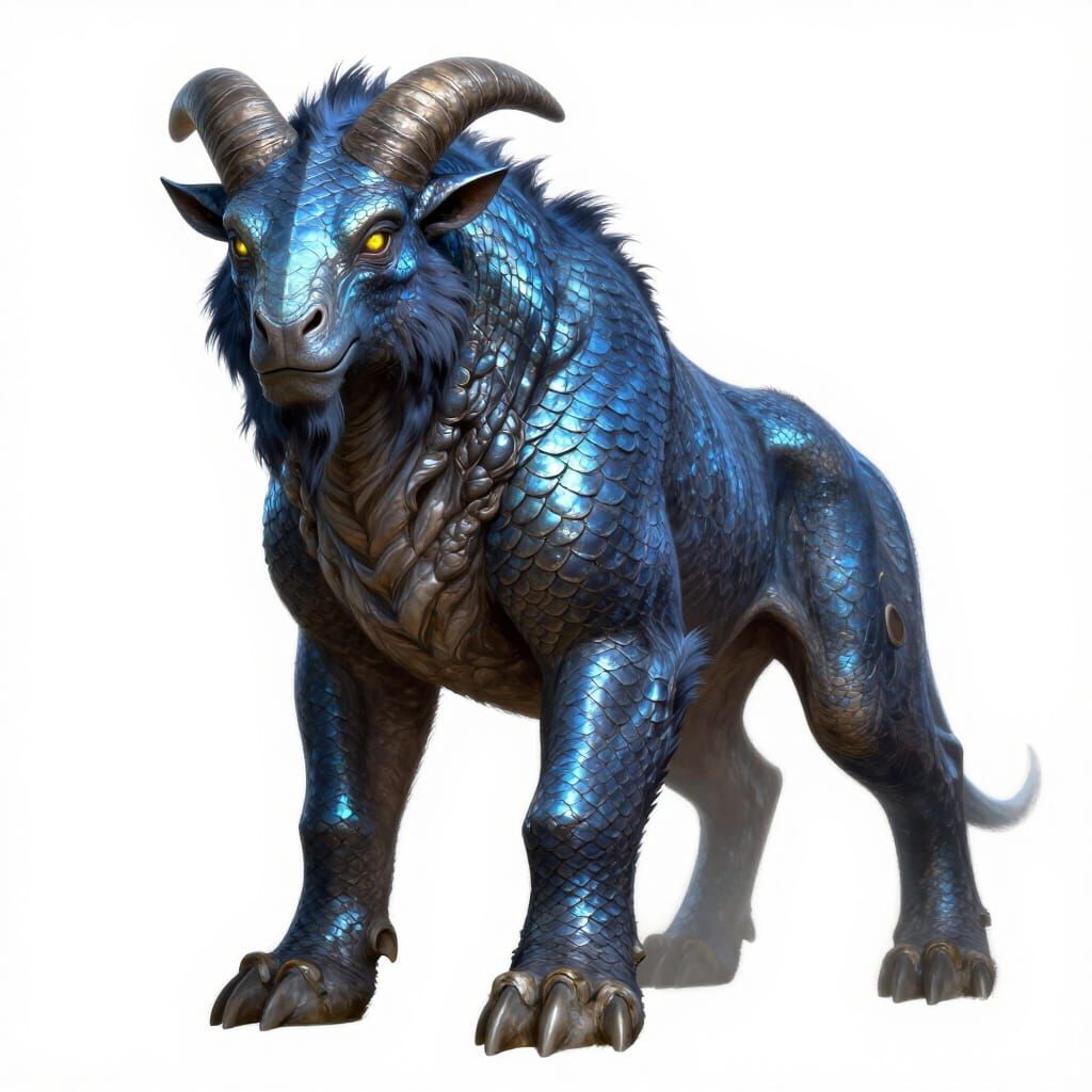 Majestic Maranoia Mount with Iridescent Blue-Steel Scales