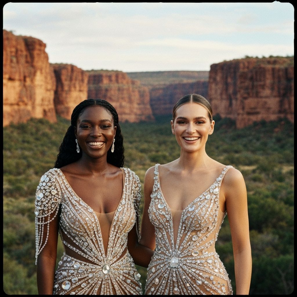 Women in Crystal Gowns at Carnarvon Gorge