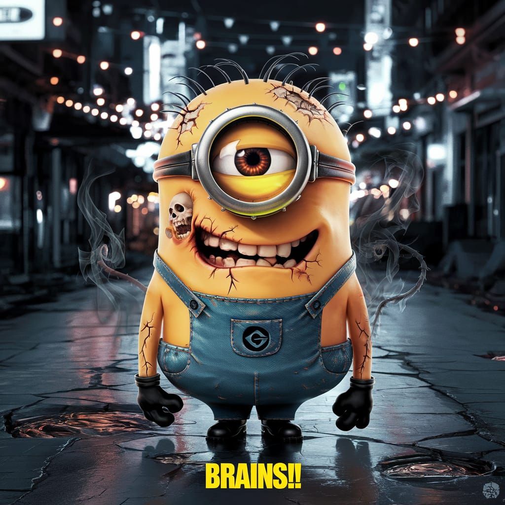 Undead Minion in Abandoned City: Hyper-Realistic Digital Art