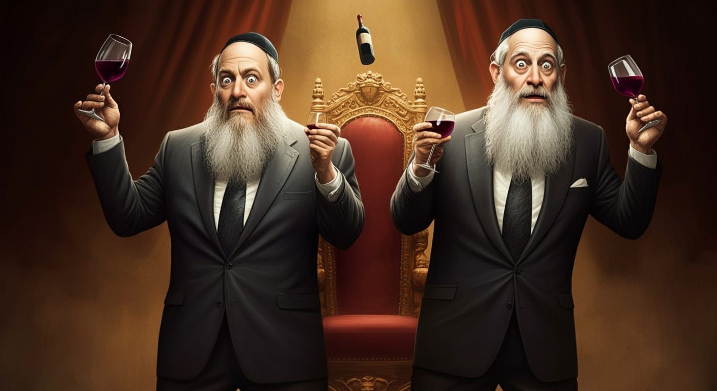 Comical Jewish Men React to Spilled Wine