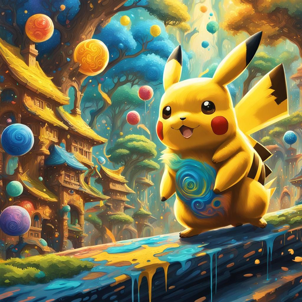 Artist Paints a Pikachu World: Fantasy Concept Art
