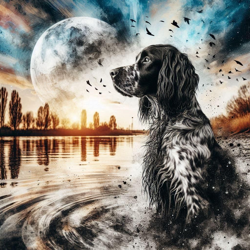 Painting and Charcoal Drawing Combination