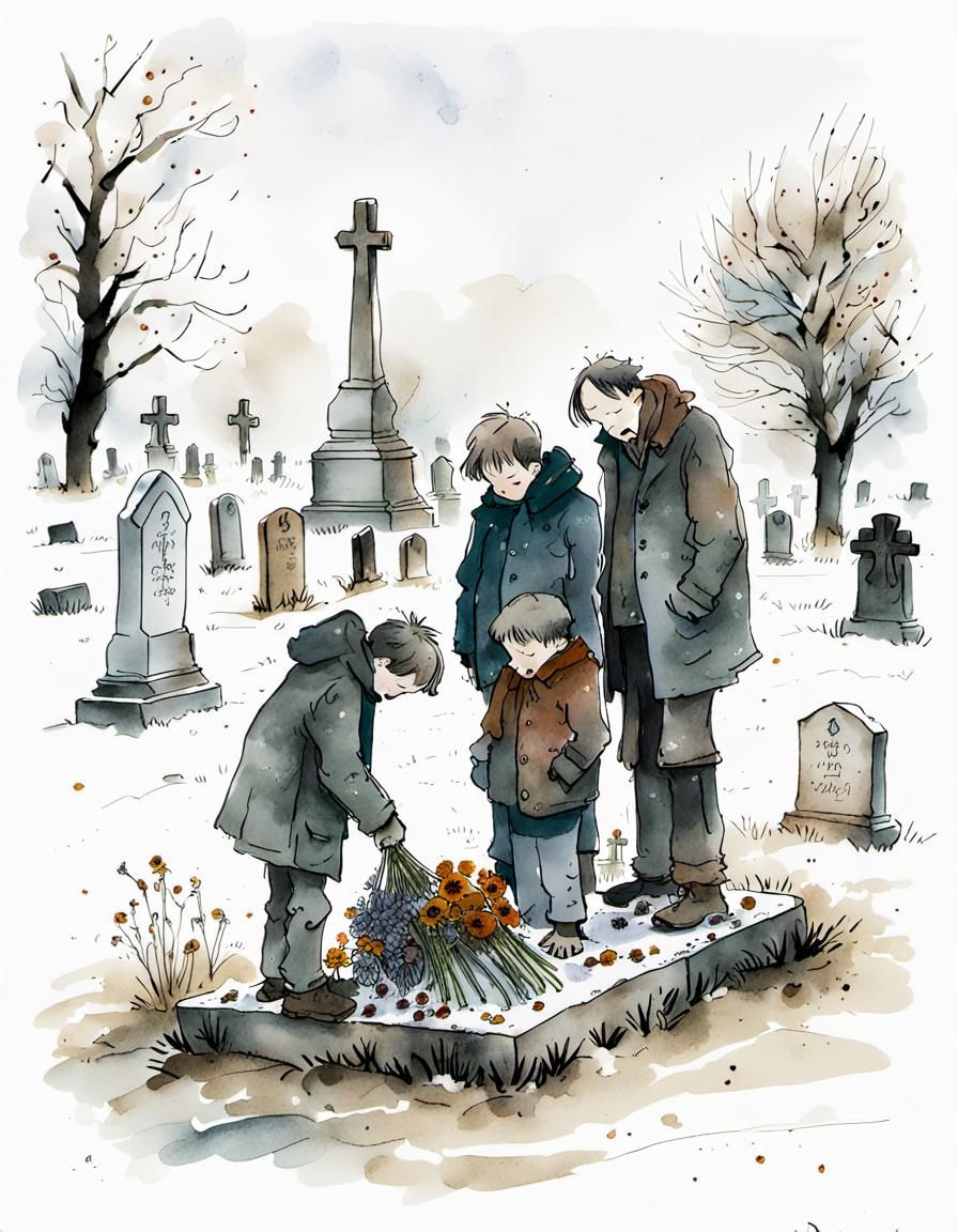 Grief at Christmas: Watercolor Illustration