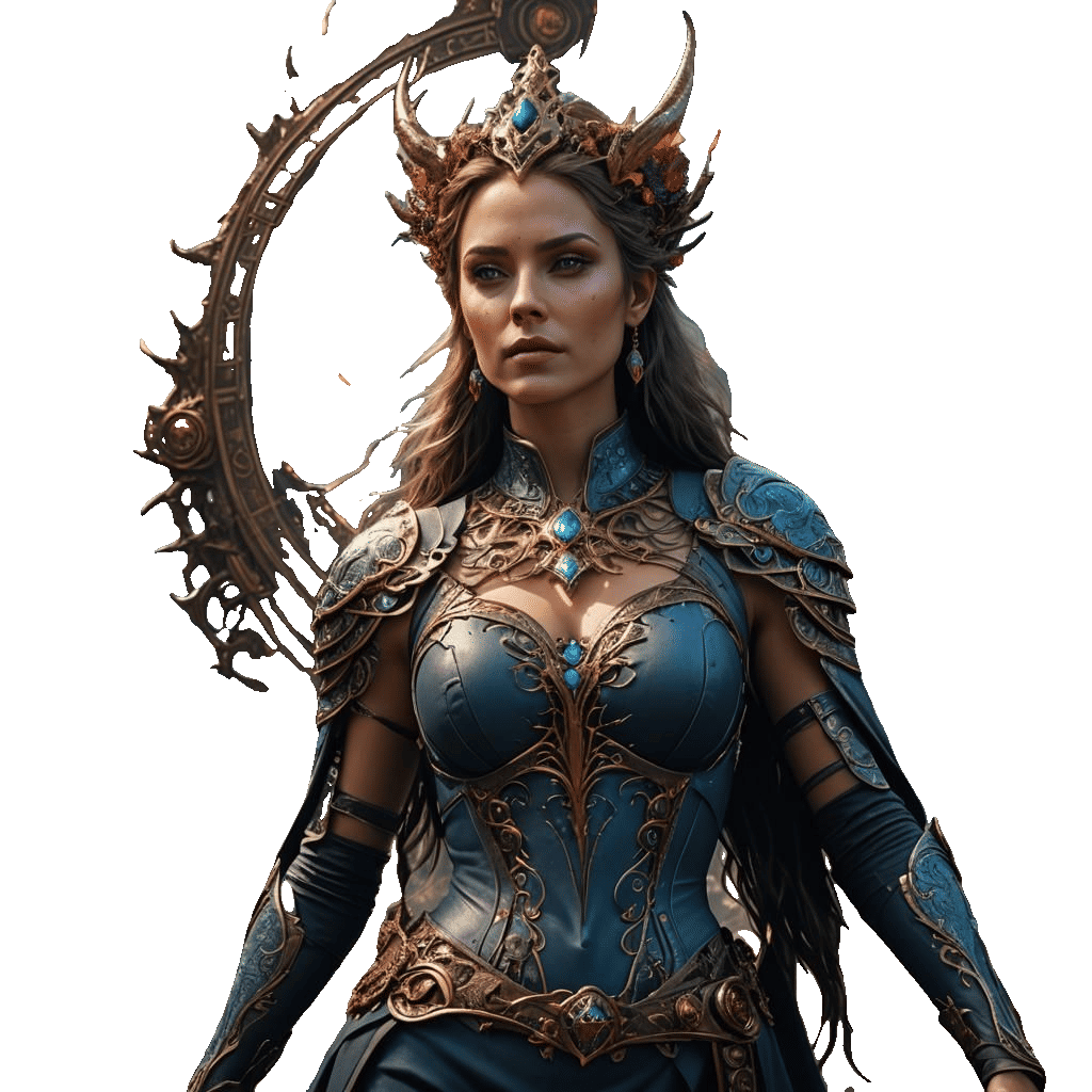 Detailed Matte Painting of a Nude Woman