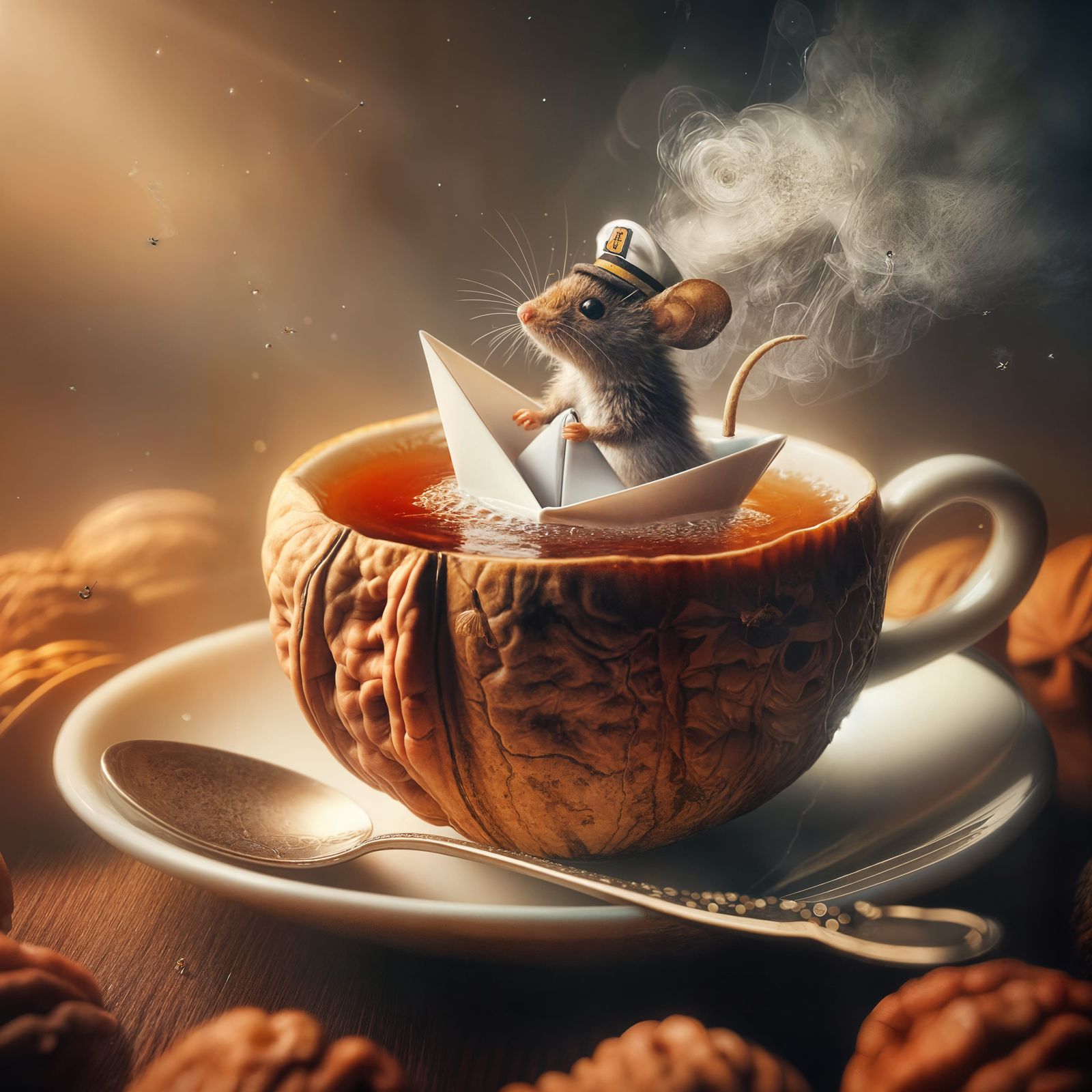 Miniature Maritime Adventure in a Whimsical Teacup World