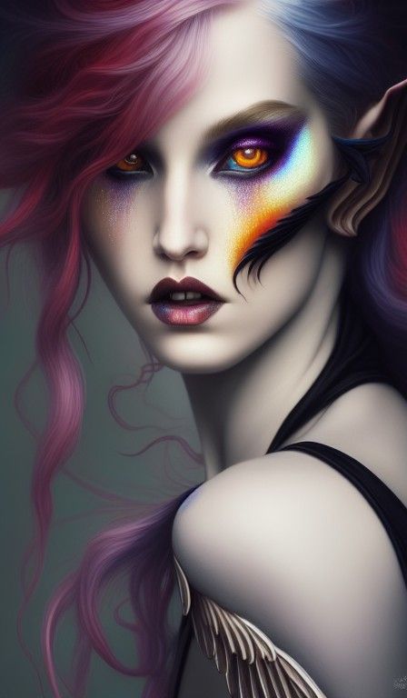 Angelic Cultist Editorial Portrait in 8k