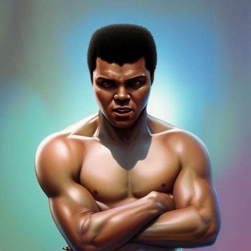 Hyperdetailed Portrait of Muhammad Ali
