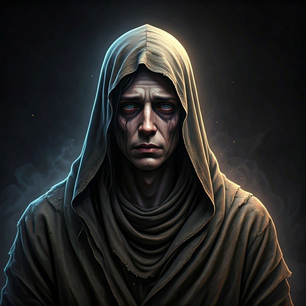 surreal portrait of a doomed person magnificent hyperdetaile...