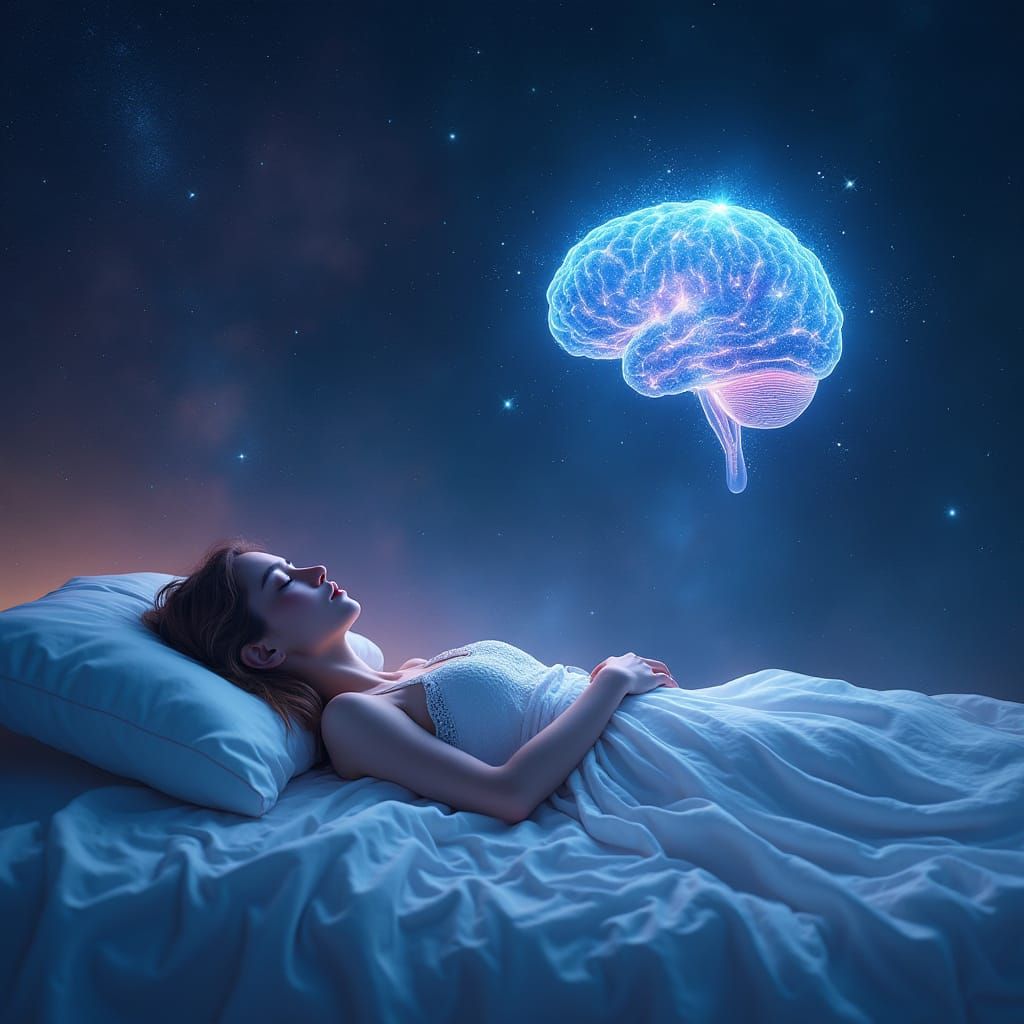 Ethereal Soul Ascending Under Starry Night Sky